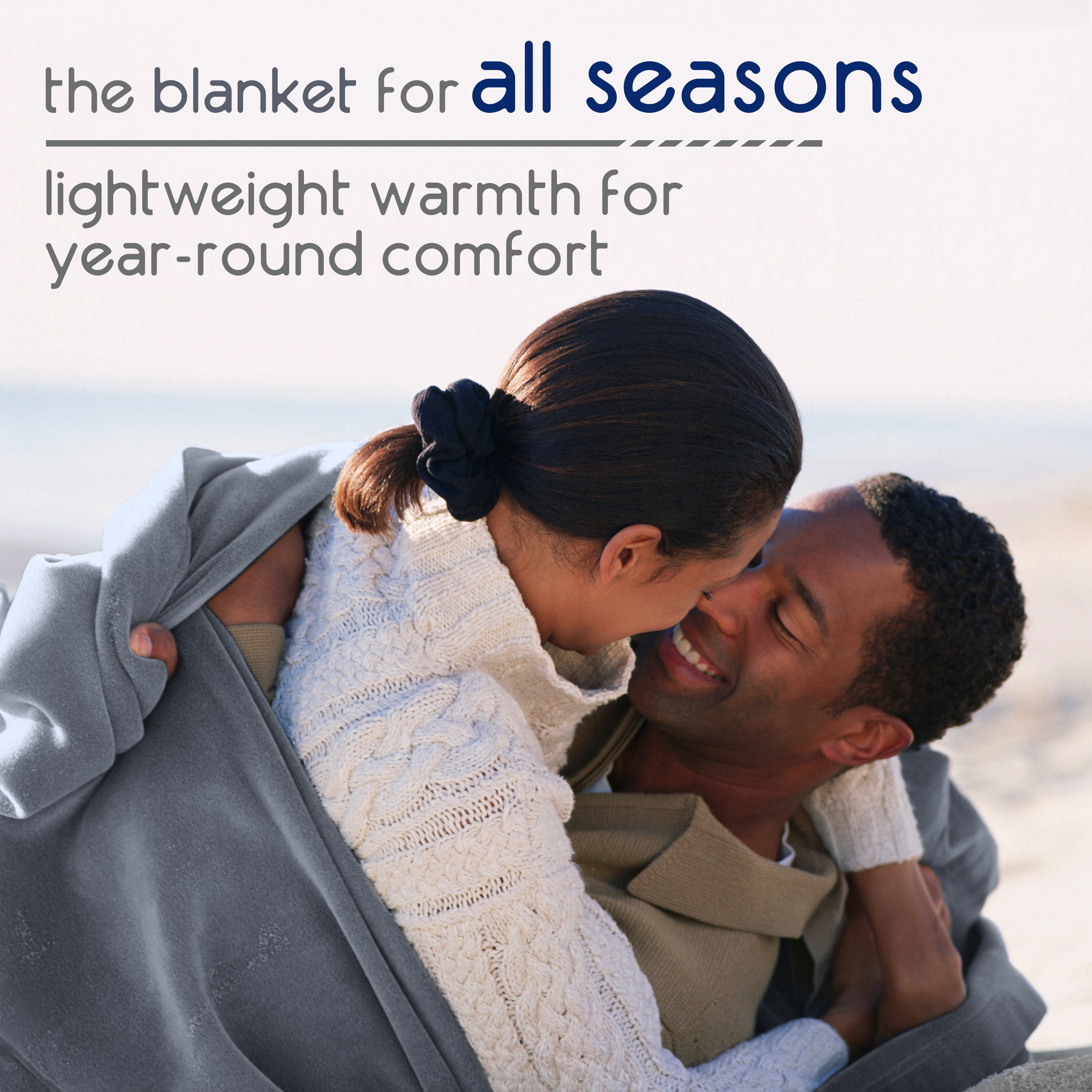 Soft All-Season Fleece Throw Blanket – Cozy Layering Bed Blanket – Full/Queen Size – Grey - Image 2