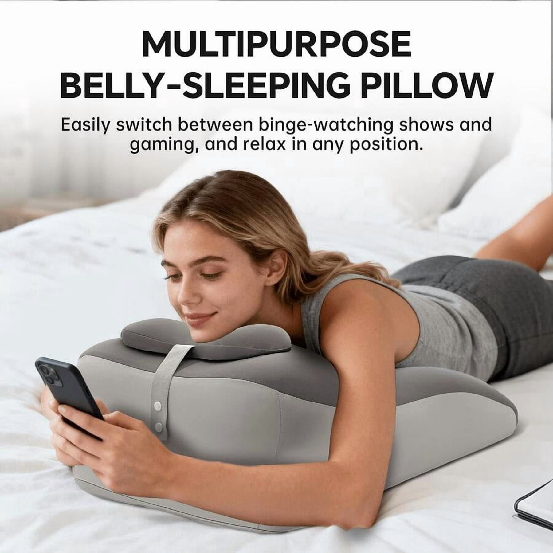 Ergonomic Headrest Pillow, Multi-Functional Pillow, Bed Backrest Pillow, Stomach Sleeping Pillow, Leg Support Pillow, Lumbar Support Pillow, Back Sleeping Pillow, With Machine-Washable And Removable - Image 2