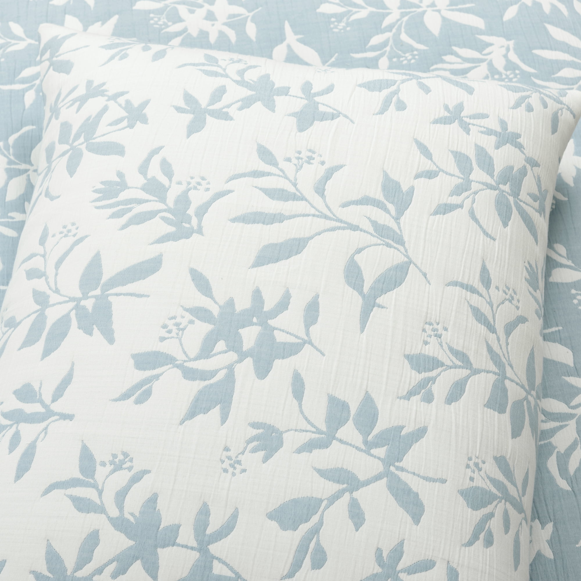 Lush Decor Floral Jacquard Reversible Soft Matelasse Quilt Set, 3 Piece Set, King/ California King, Blue - Floral Bedding Set - Spring Decor - King Bedding - Cottage & Modern Farmhouse Decor - Image 5