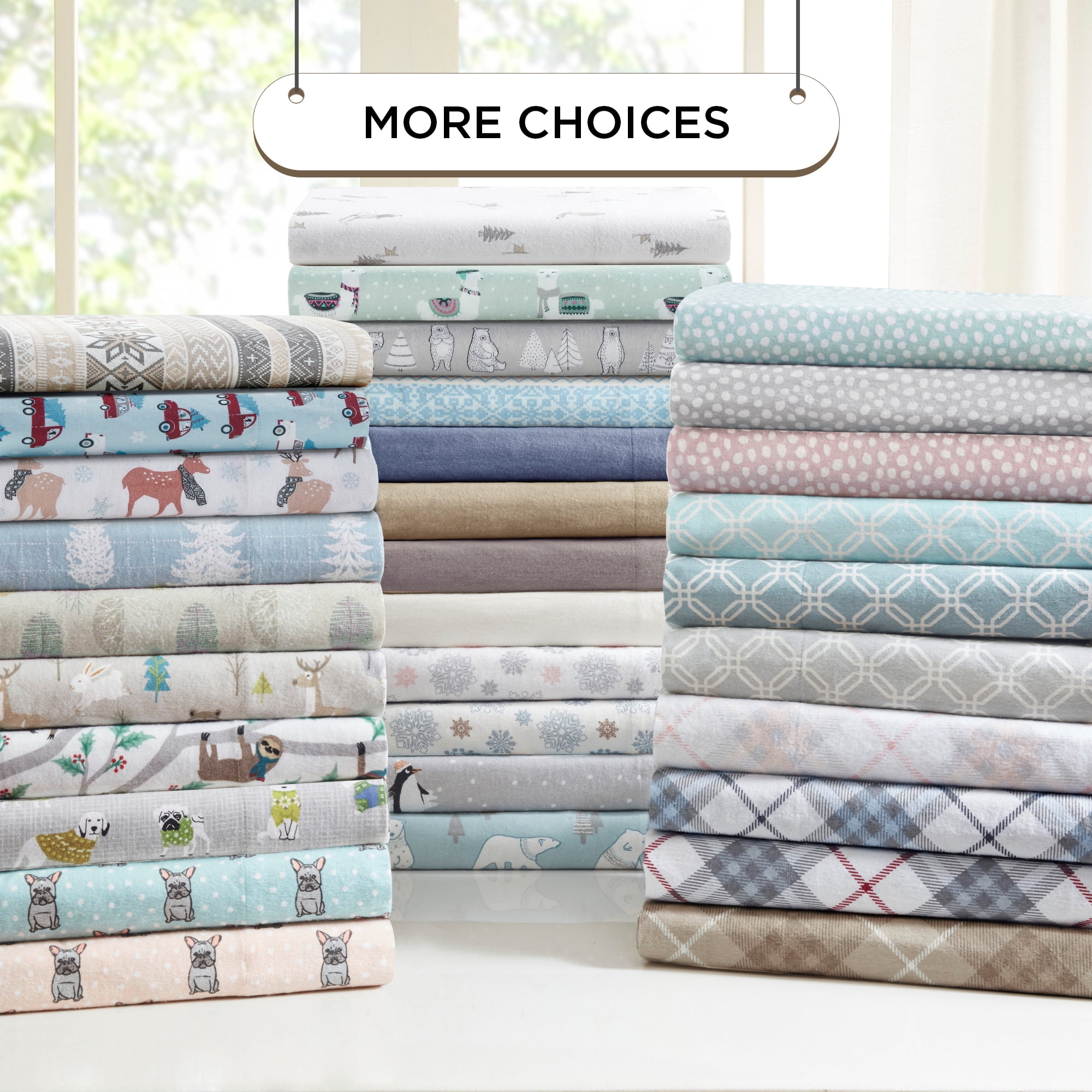 Regency Heights Queen Size Cotton Flannel Sheet Set, 4-Piece Flannel Bed Sheets Queen, 100% Cotton Bed Sheets Set with Deep Pocket, Tan Plaid - Image 4