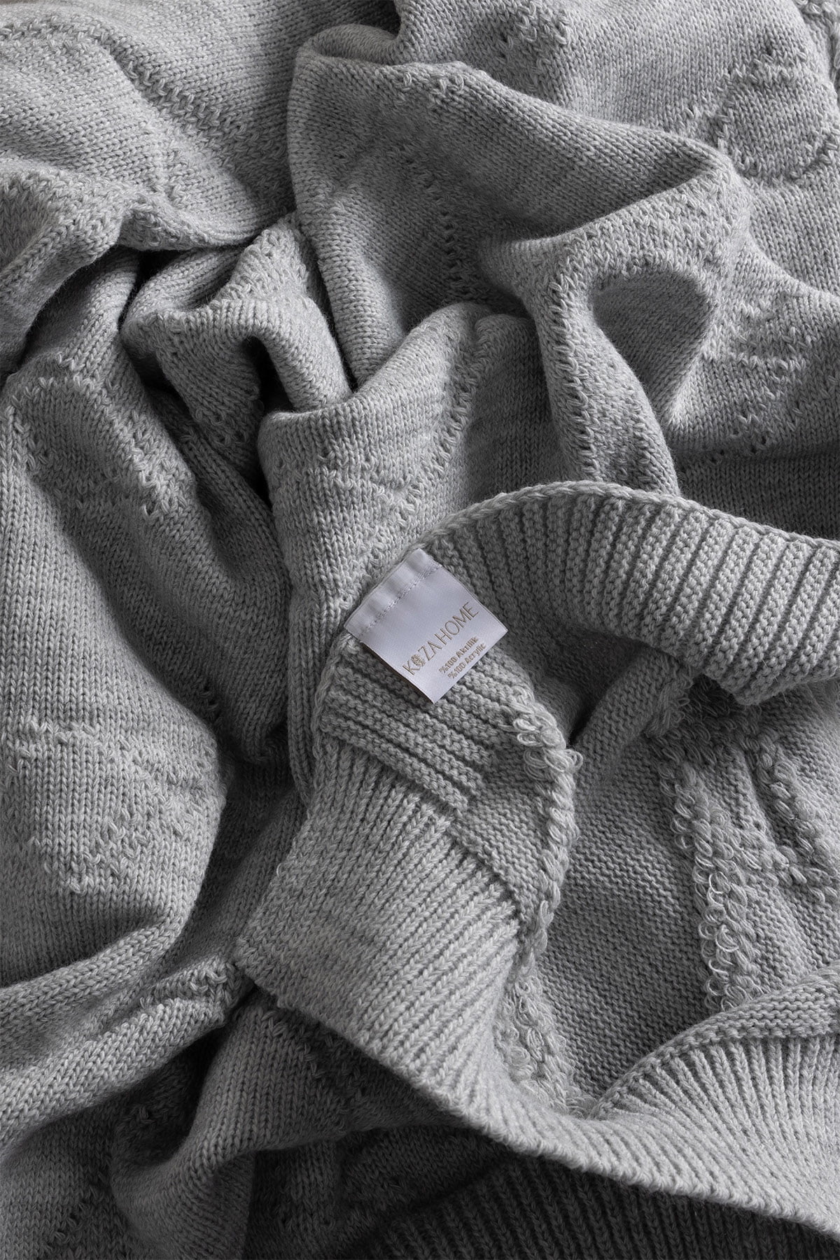 Koza Home Espuma De Mar Gray Double Blanket 200x220 37130 180 x 220 - Image 5