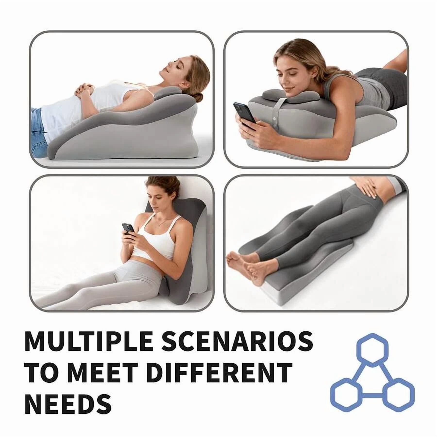 Ergonomic Headrest Pillow, Multi-Functional Pillow, Bed Backrest Pillow, Stomach Sleeping Pillow, Leg Support Pillow, Lumbar Support Pillow, Back Sleeping Pillow, With Machine-Washable And Removable - Image 7