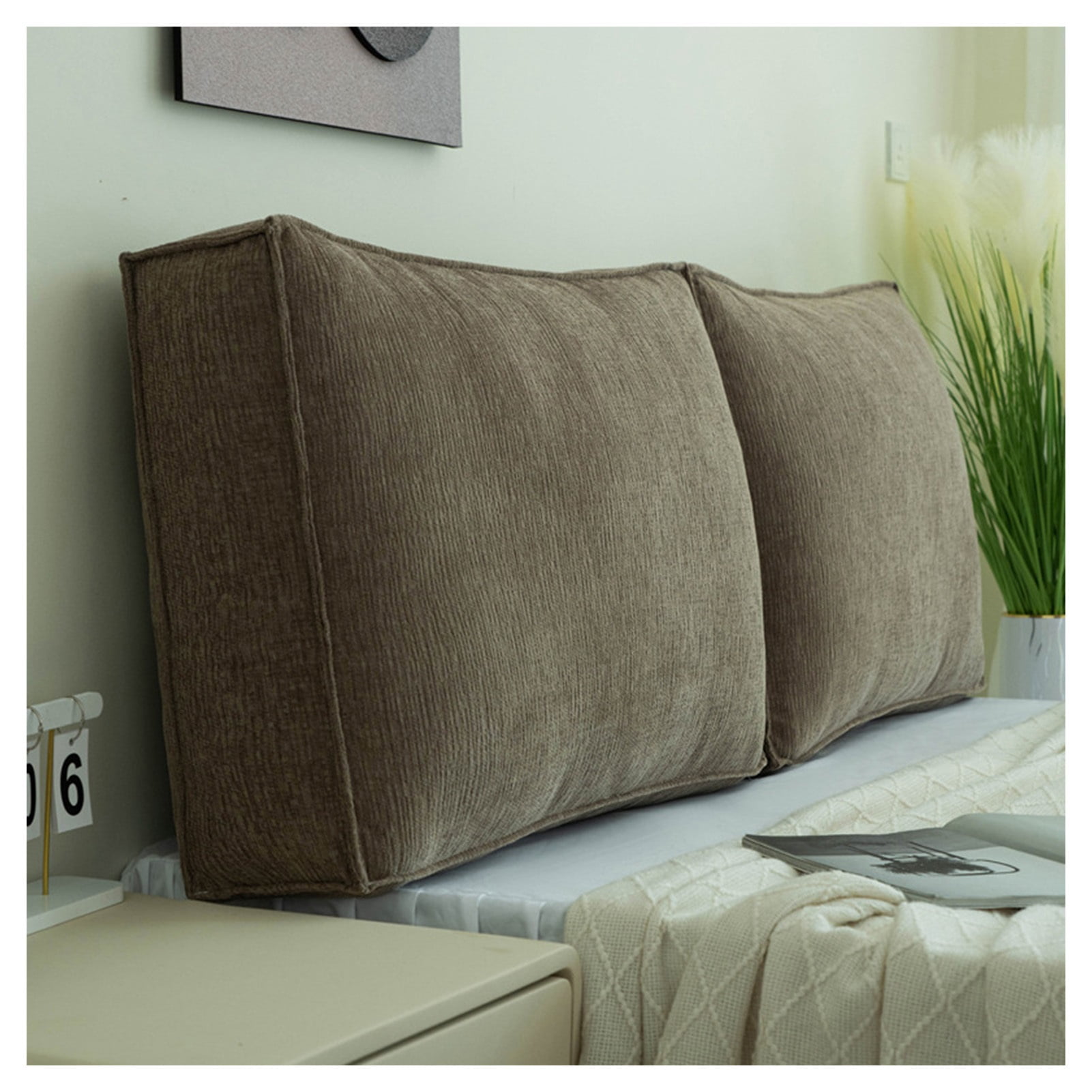 Waterproof Bed Backrest Cushion, Soft Headboard Wall Cushion, Washable Large Back Support Pillow Bed Headboard Cushion for Couch, Sofa, Wall