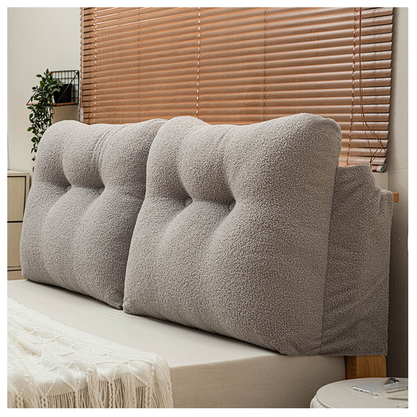 Back cushion bed, bed headboard cushion, comfortable reading cushion, headboard padded bed backrest, dustproof thick back cushion reading cushion, removable, washable