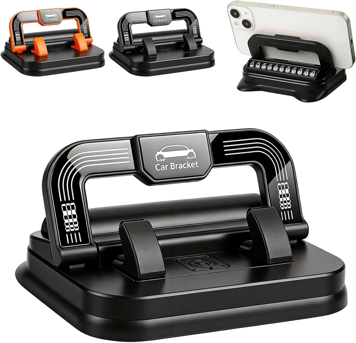 Car Phone Holder | 360° Rotation Dashboard Mount with Adjustable Angle & Suction Cup for Secure Non-Slip Navigation