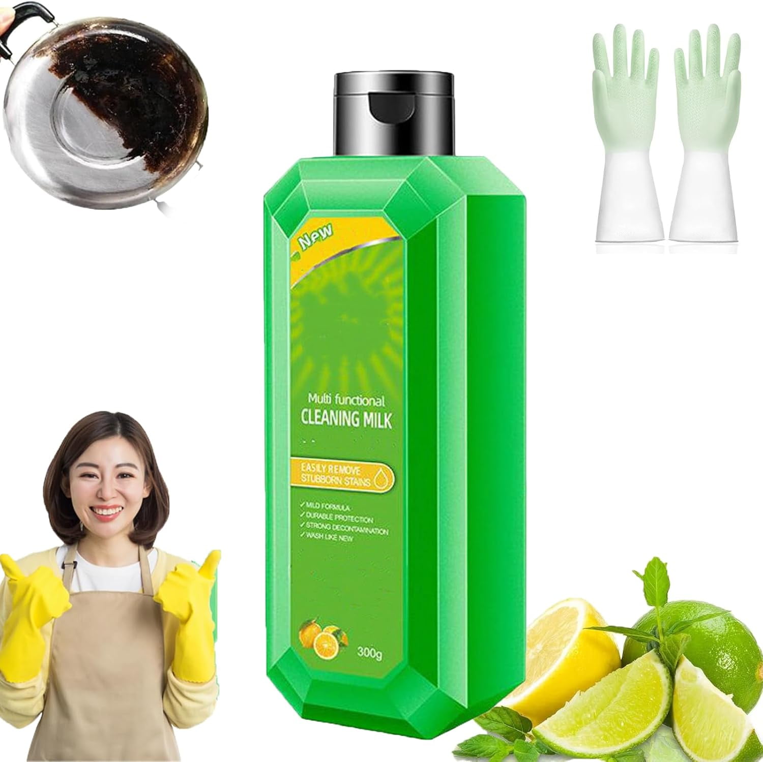 Cleaning Milk House Cleaner, 2026 New Multi Scene Cleansing Milk, 10.5 Oz/300 Ml for Kitchen Stains & Multi-Surface Cleaning