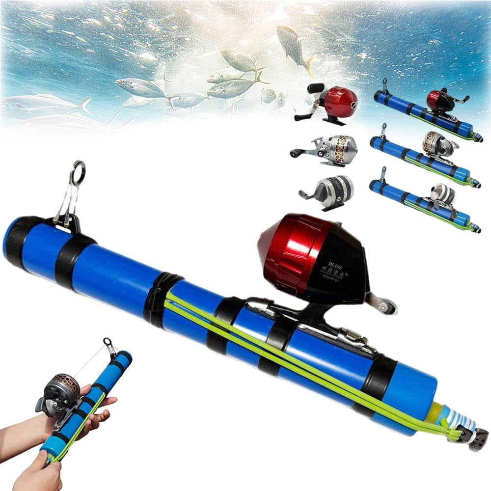 Fishing Catapult Rod, Portable Bait and Lure Launcher for Ice Fishing, Outdoor Travel Fishing Tool for Kids and Adults