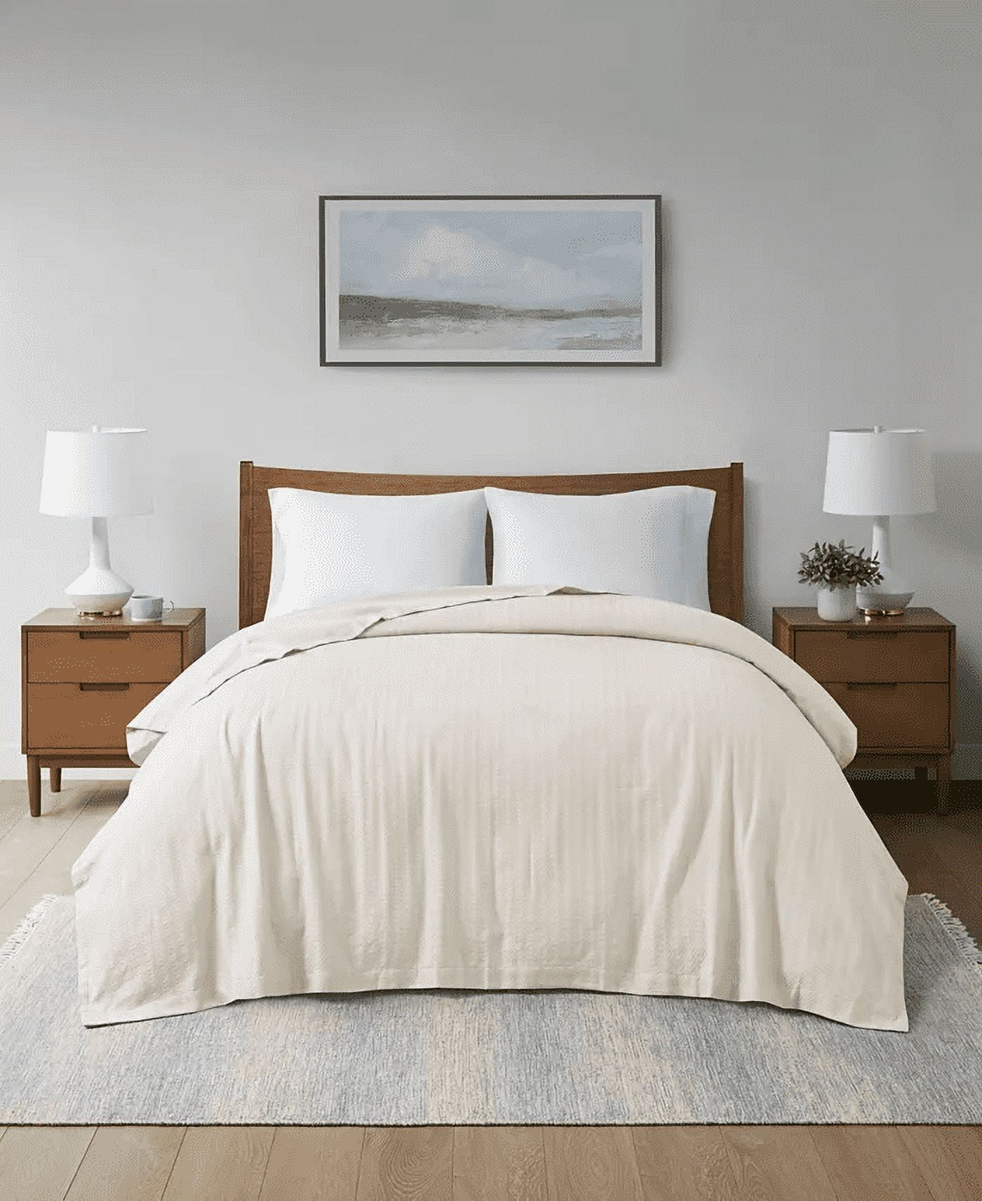 Hotel Collection IVORY 100% Egyptian Cotton Blanket, US Full/Queen
