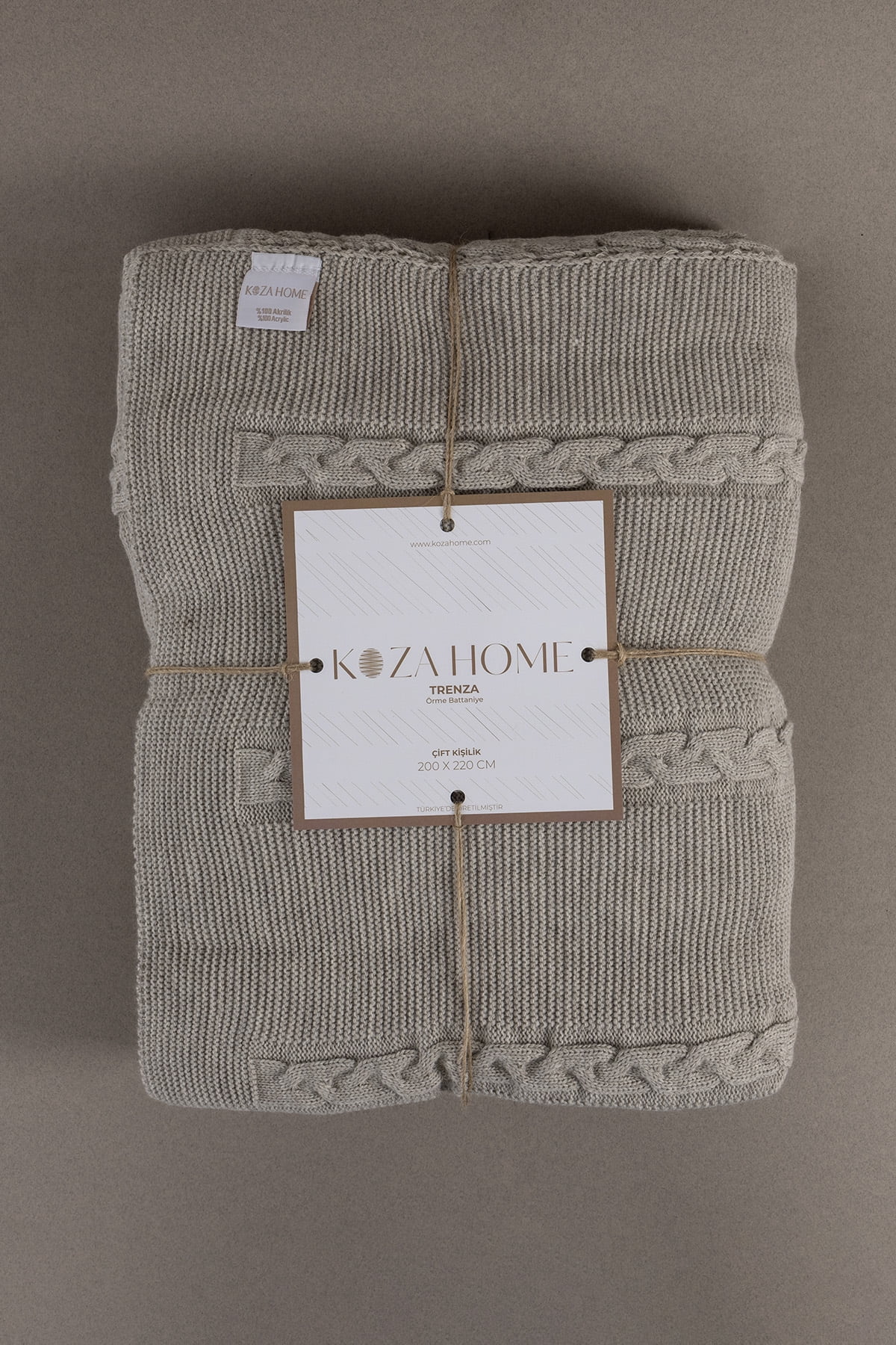 Koza Home Trenza Mink Double Blanket 200x220 15035 Double