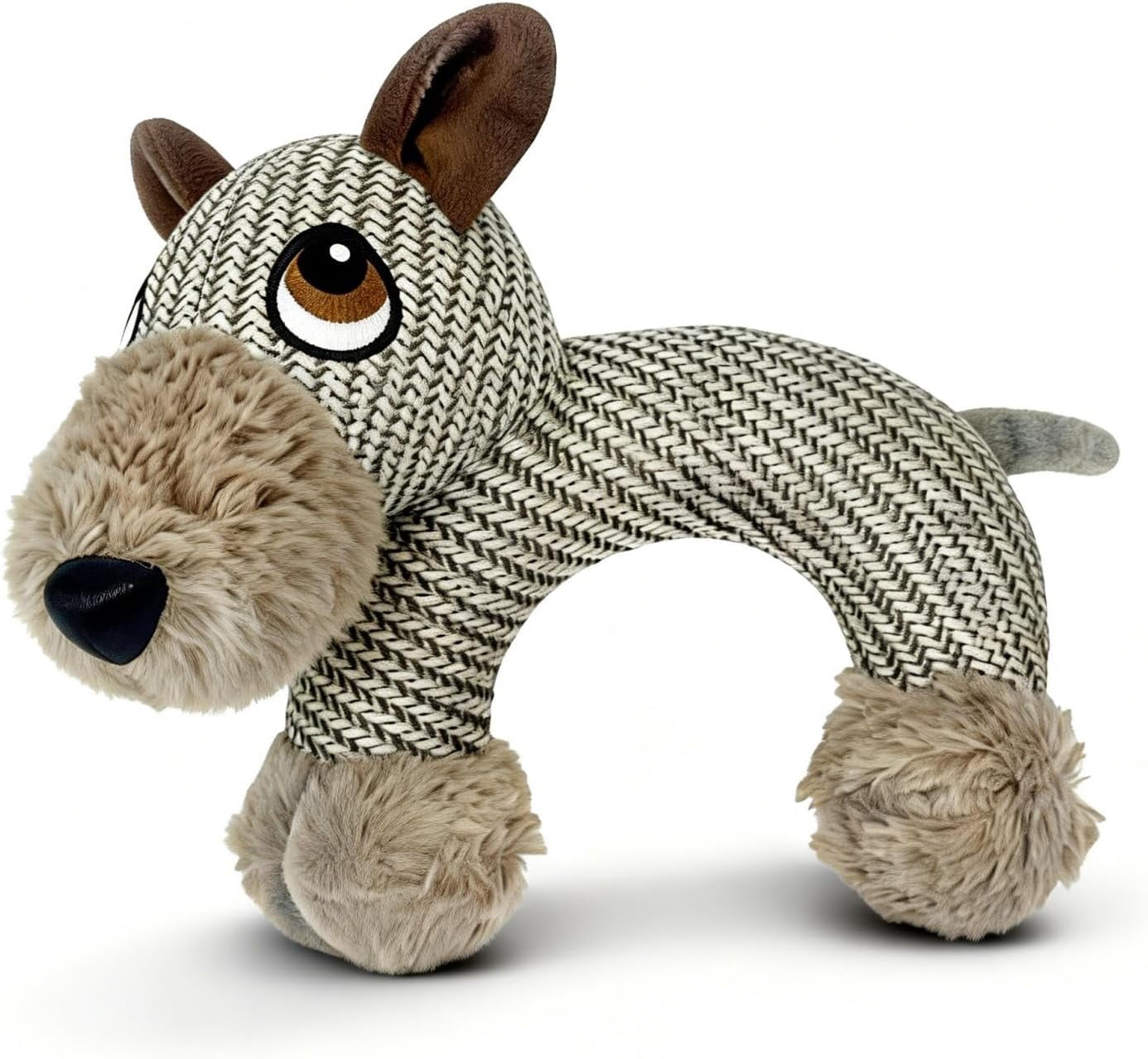 Linen Dog Toys, Squeaky Elephant Dog Toy, Sturdy Fabric Puppy Chew Toy, for Small Medium Breeds