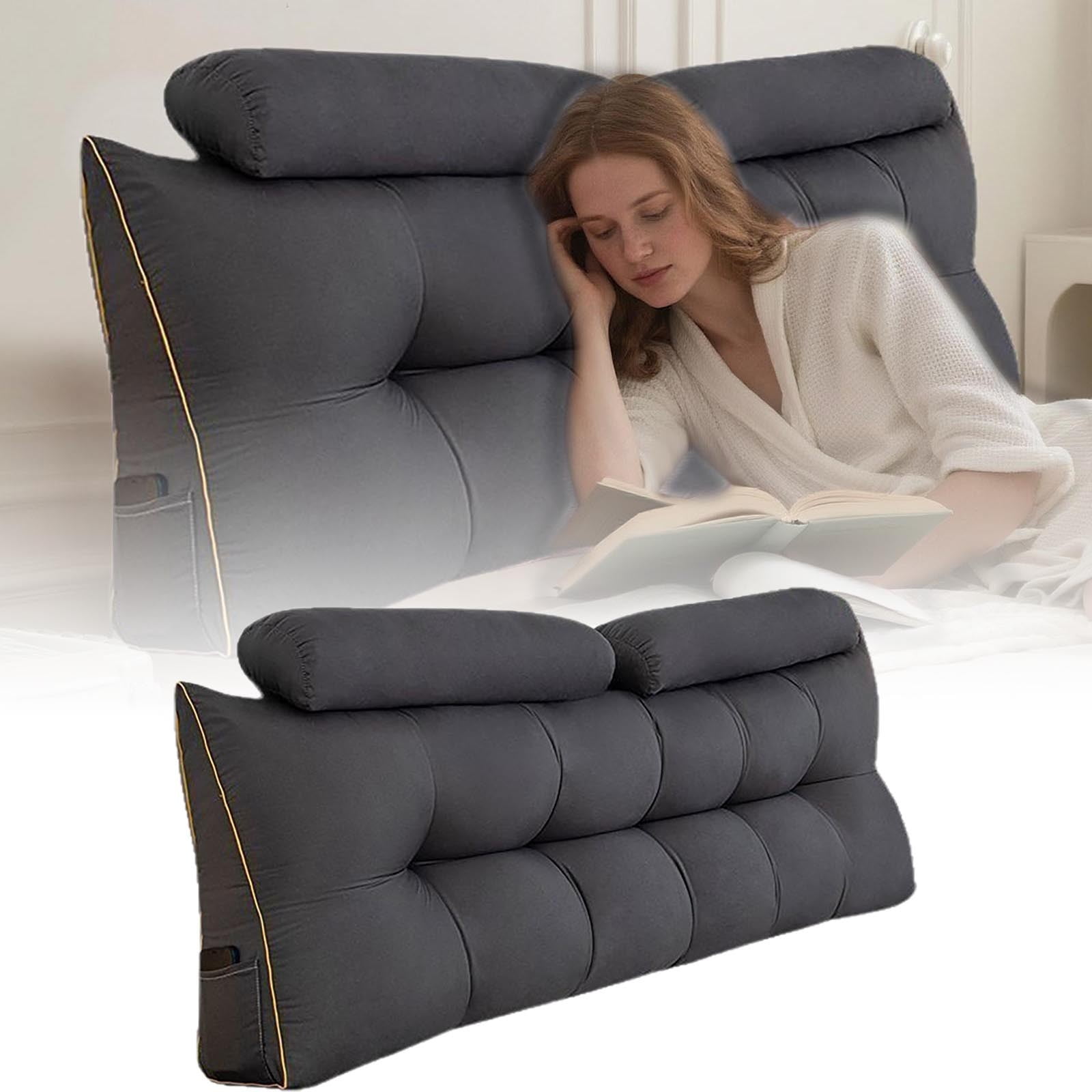 Lolynie Triangular Backrest Pillow For Bed，Removable Washable Soft Foam Cushion For Reading, Sofa, Or Window Seat, Decorative Lumbar Support, Comfortable, Ergonomic Design