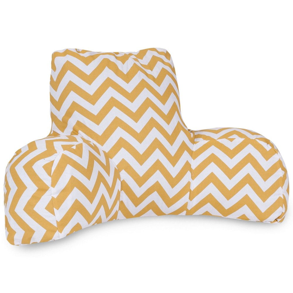 Majestic Home Goods Reading Pillow Chevron Yellow