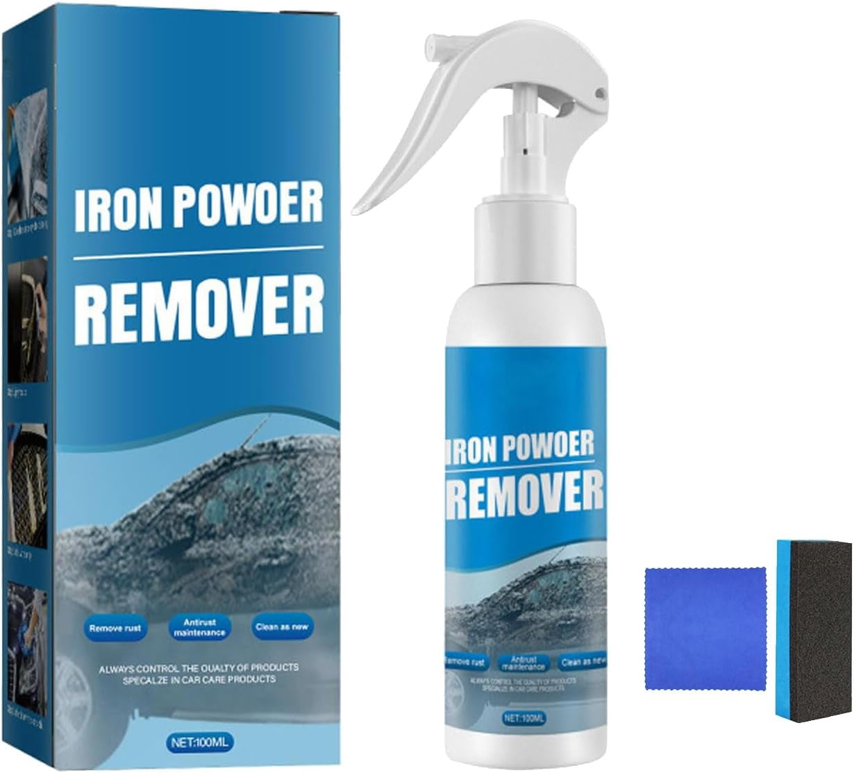 Multi-functional Quick-Acting Rust Removal Spray | 100ml Portable Fast-Acting Oxidation Remover for Tools, Metals & Car Parts