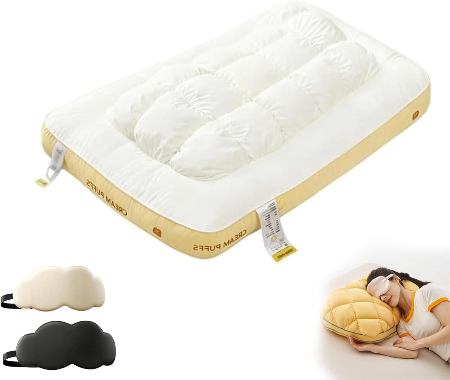 Pineapple Cloud-Like Pillow, Breathable Pineapple Pillow for Side Back Sleepers, Mellow Sleep Pillow Cloud Softness, Neck Support Cushion