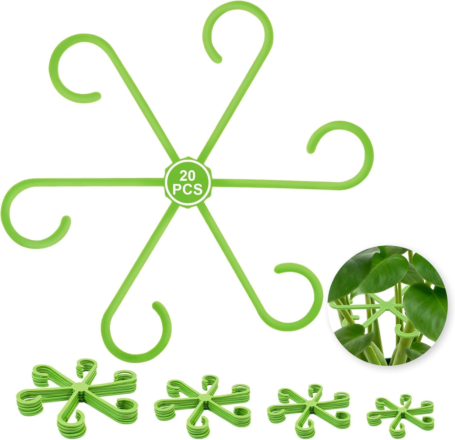 Plant Stem Support | Unique Design Indoor Plant Supports for Monstera & Thriving Growth, Four Different Size Combinations Plant Accessories