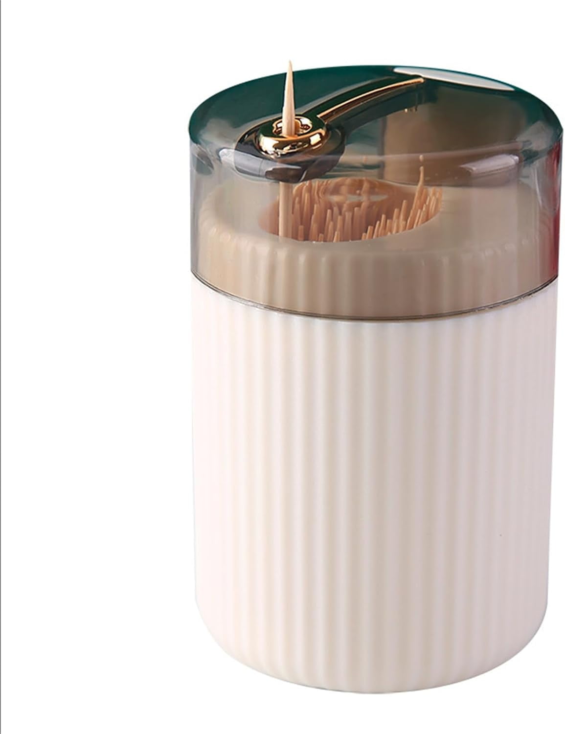 Pop-Up Automatic Toothpick Dispenser, Luxury Push Button Toothpick Holder, Portable Household Living Room Toothpick Jar for Indoor and Outdoor Use