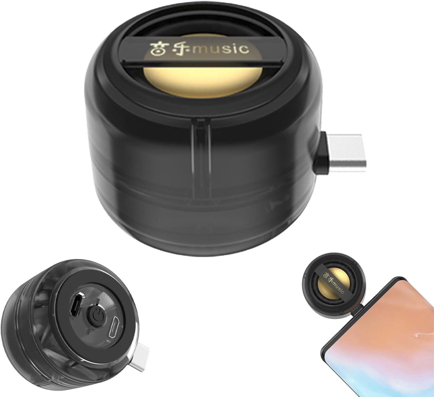 Portable 5X Speaker Amplifier – Plug & Play for Music/Calls | Phone Speaker Amplifier with Type-C Ports, Compatible with Smartphone, Tablet & Notebook