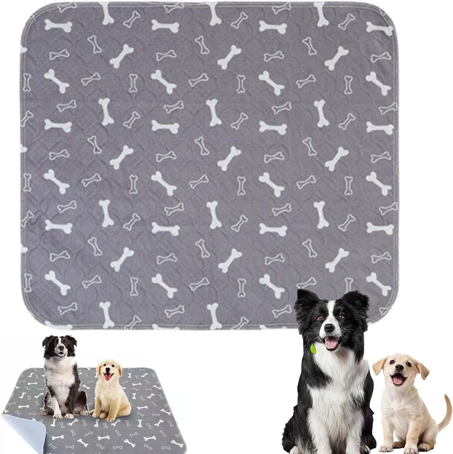 Puppy Pads with Pheromones | Reusable Washable Pee Pads for Dogs, Ultra-Durable 4-Layer Leak-Proof Training Mats with Non-Slip Bottom for All Breeds