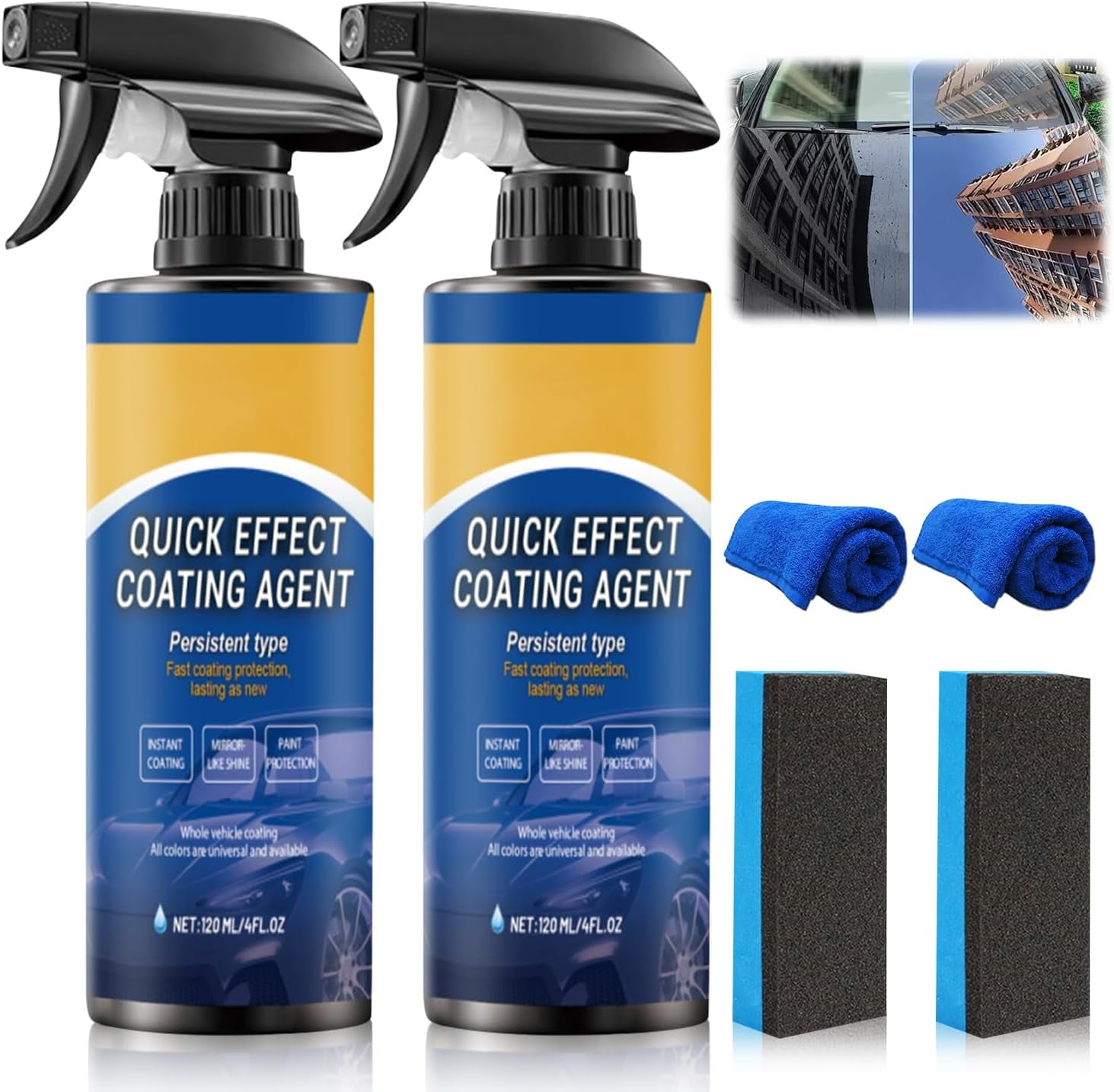 Quick Effect Coating Agent for Car, Hydrophobic Polish Wax, Car Coating Spray for Shine & Protection, Scratch Repair Detailer for Auto
