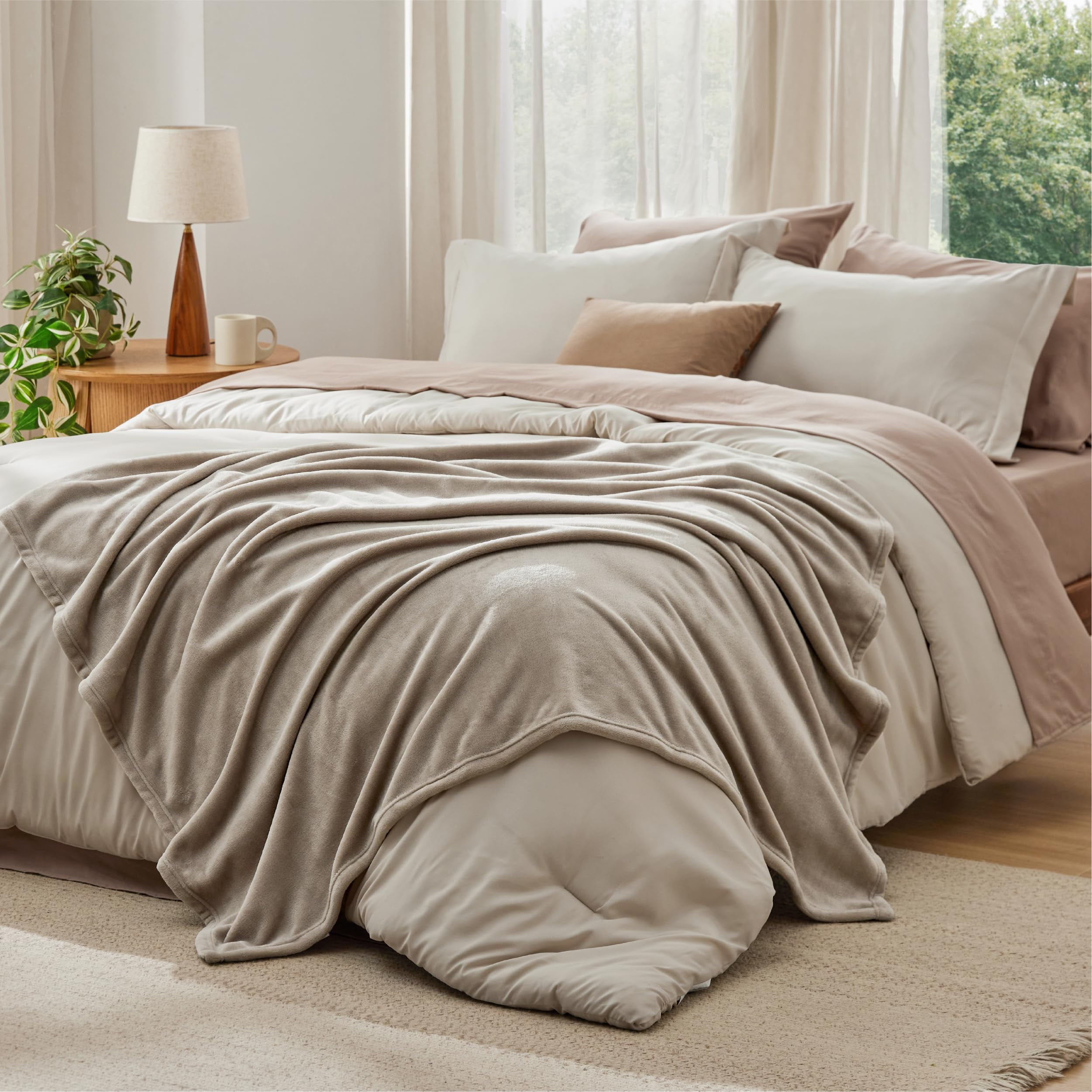 Twin Comforter Set Pink 6 Pieces Prewashed Bed in a Bag Soft Fleece Blanket Down Alternative All Season Bedding Sheets Pillowcase Sham