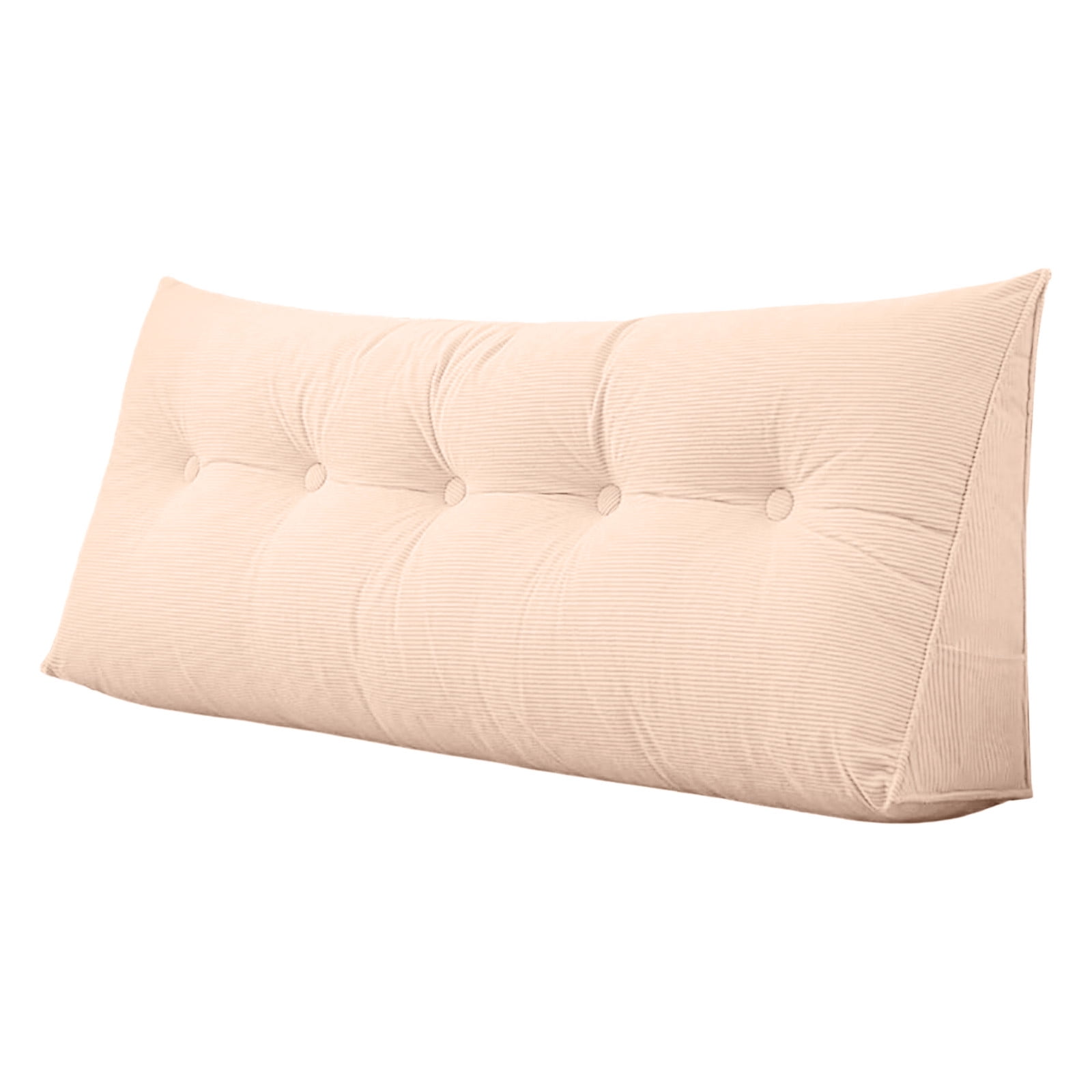 Wedge Headboard Pillow - Triangular Backrest Support Cushion for Dorm Room Beds, Reading Bolster Pillow with Storage Pockets, Comfortable Bed Wedge