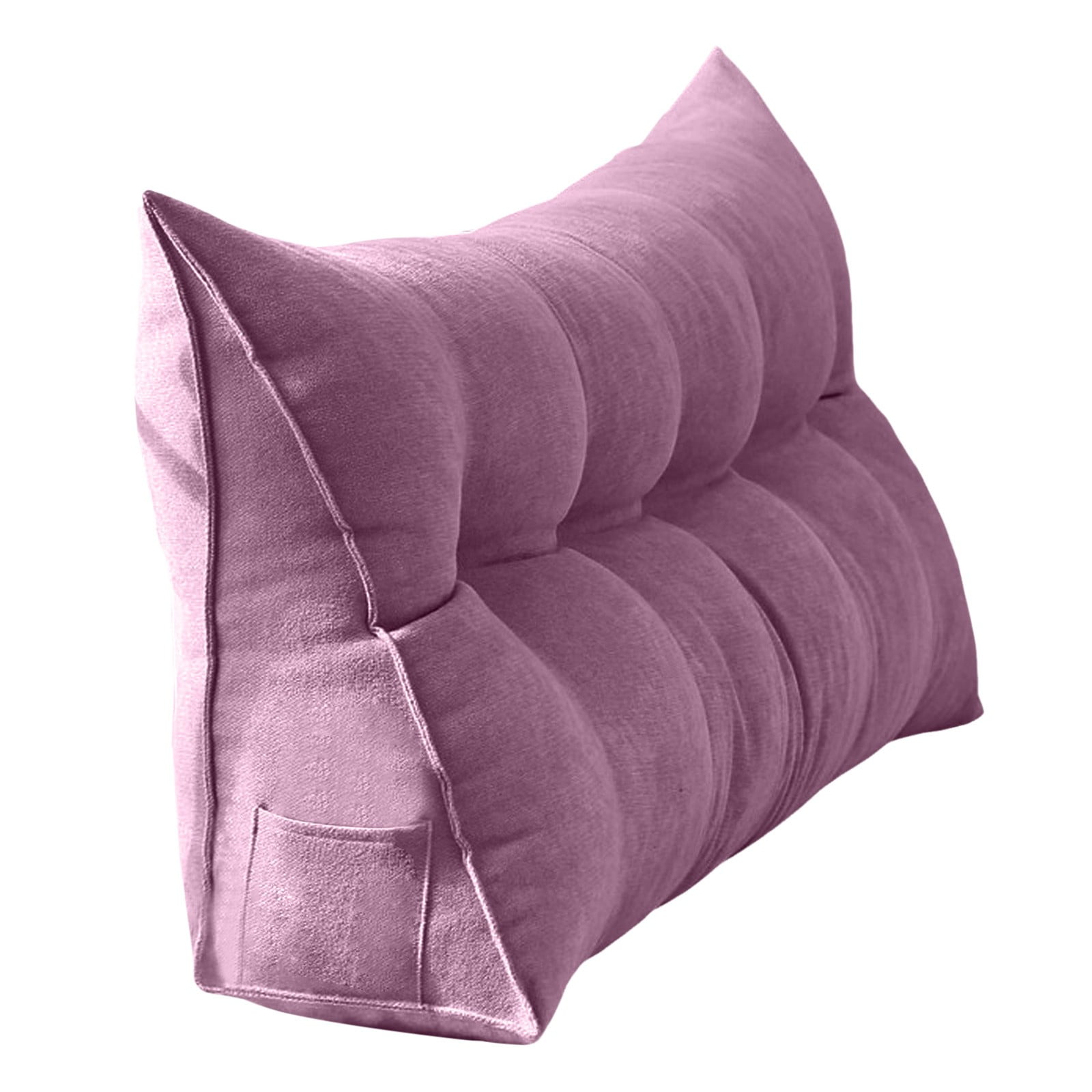Triangular Headboard Pillow Twin, Pillow Headboard, for Dorm Headboard Bed Pillows Bolster Cushion Bed Bolster Triangular Backrest (Purple Pink|3XL,78.74x7.87x19.69IN)