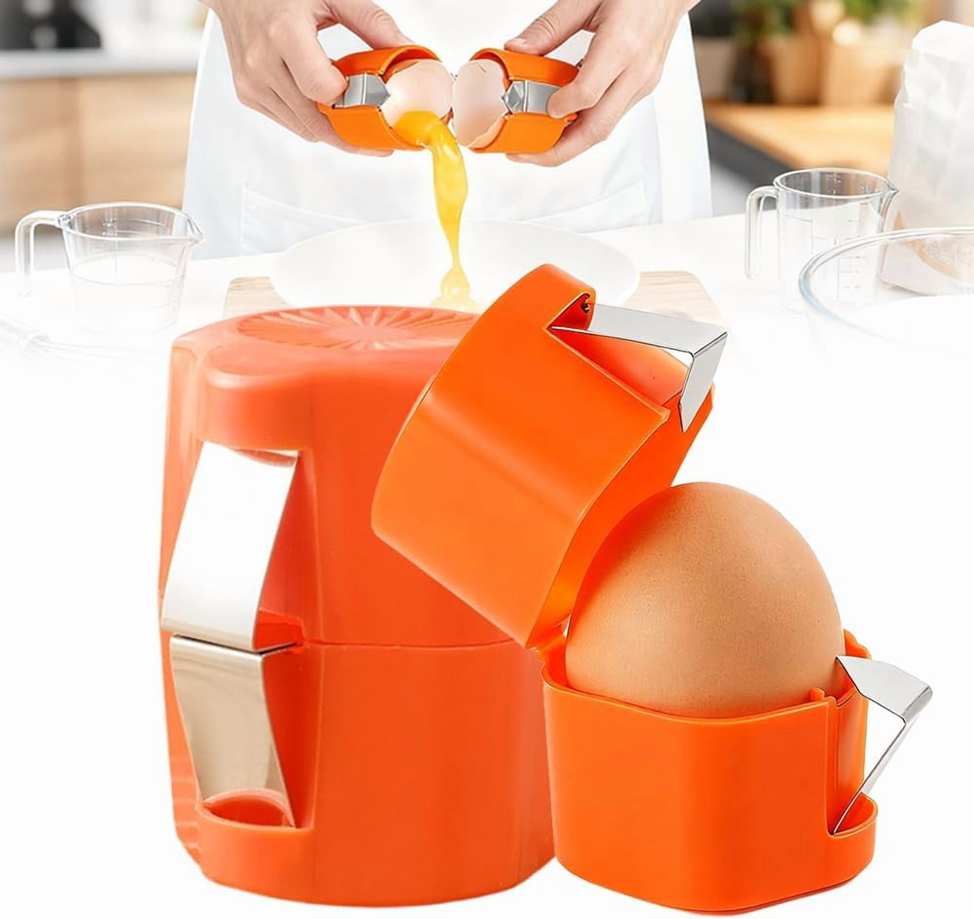 2026 New Stainless Steel Egg Opener, Egg Shell Separator & Cracker Tool for Raw Eggs, Multifunctional Kitchen Gadget