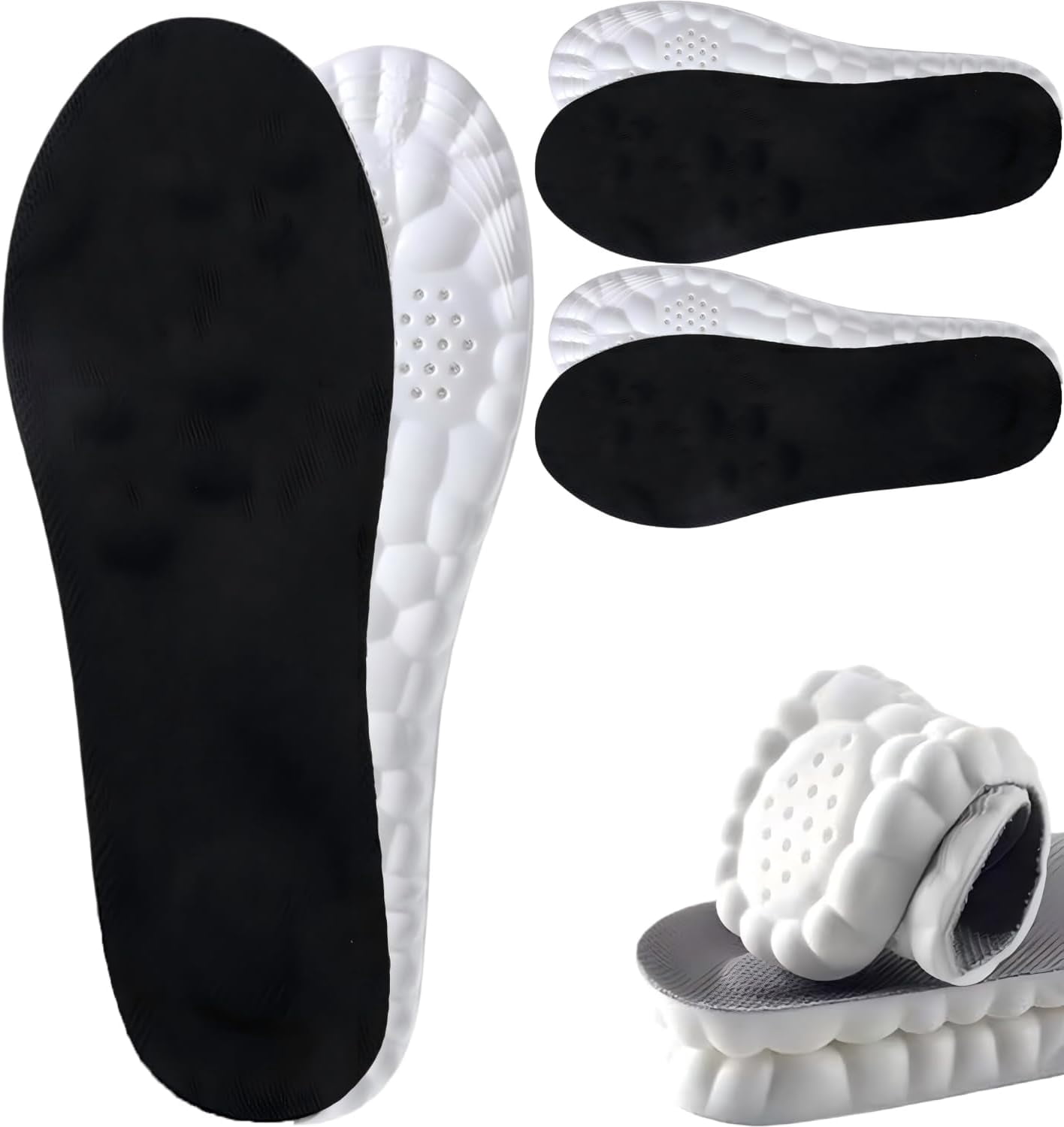 2026 New Upgraded 4D Cloud Insoles for Men & Women | Memory Foam Anti-Fatigue Insoles with Arch Support for Foot Pain Relief