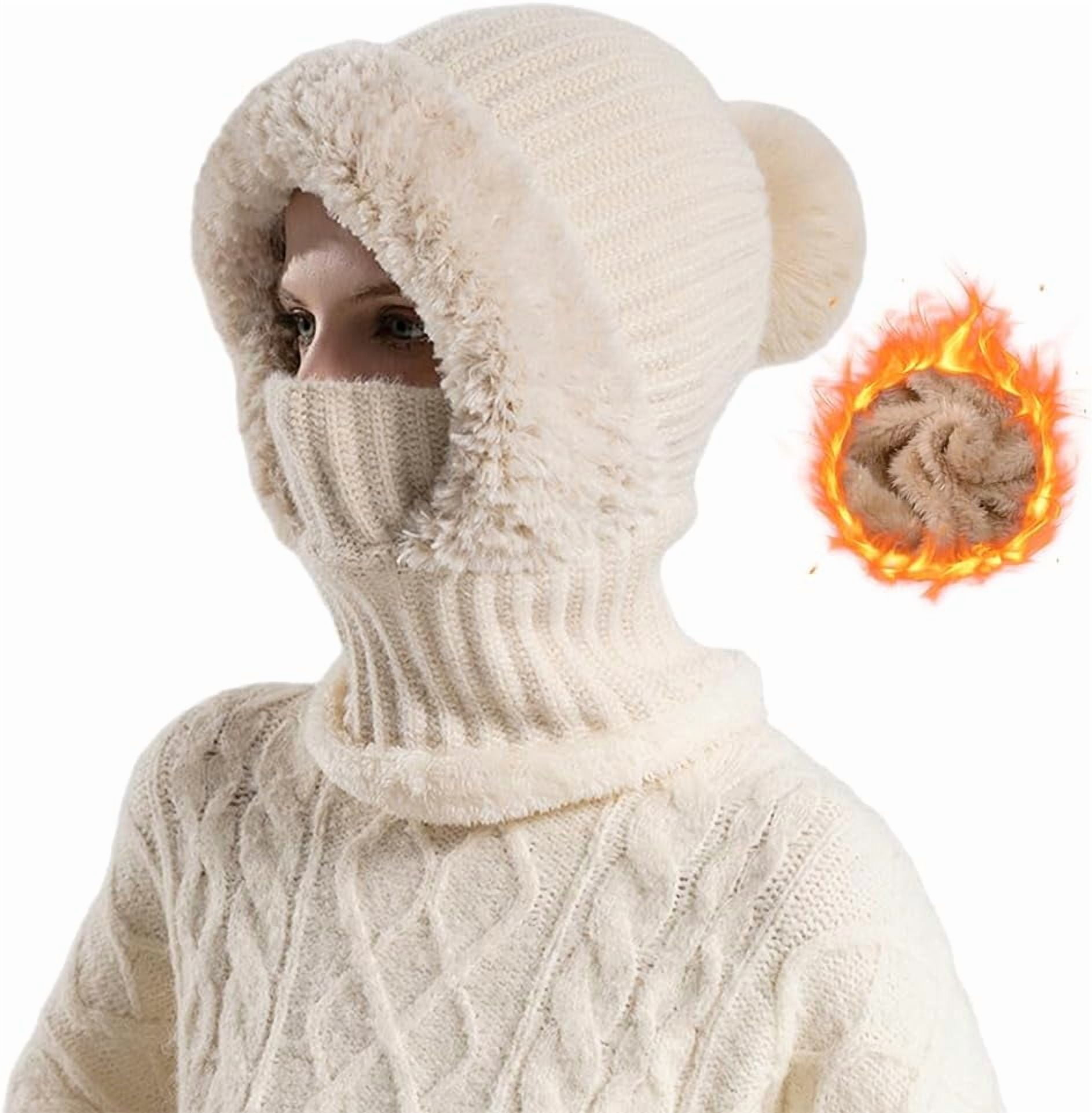 3 in 1 Beanie Hat with Scarf and Mask for Winter, 2026 New Balaclava Style Hat for Women and Men